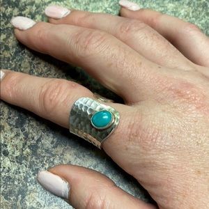 Sterling silver and turquoise ring